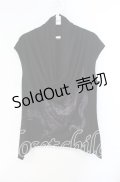Qutie Frash / ドレープノースリーブトップス  ブラック×パープル O-25-08-23-038-QU-TO-OW-OS