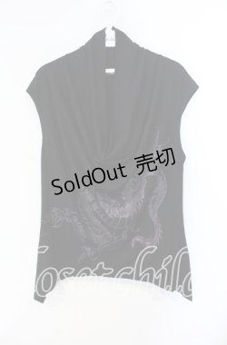 画像1: Qutie Frash / ドレープノースリーブトップス  ブラック×パープル O-25-08-23-038-QU-TO-OW-OS