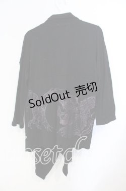 画像2: Qutie Frash / ロールアップカーディガン  ブラック×パープル O-25-08-23-039-QU-TO-OW-OS