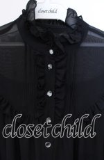 画像2: Enchantlic Enchantilly / シャンテリー フリル ブラウス  クロ O-25-08-23-041-LO-BL-IG-OS (2)