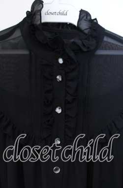 画像2: Enchantlic Enchantilly / シャンテリー フリル ブラウス  クロ O-25-08-23-041-LO-BL-IG-OS