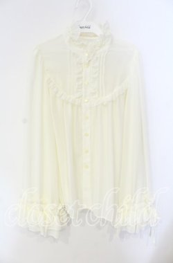 画像1: Enchantlic Enchantilly / シャンテリー フリル ブラウス  生成り O-25-08-23-042-LO-BL-IG-OS