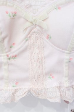 画像2: Bon21Hiz / チューリップ柄ランジェリービスチェ S ピンク O-25-08-23-044-LO-TO-OW-OS