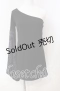 Qutie Frash / ワンショル龍ptトップス  ブラック O-25-08-23-005-QU-TO-OW-OS