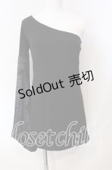Qutie Frash / ワンショル龍ptトップス  ブラック O-25-08-23-005-QU-TO-OW-OS
