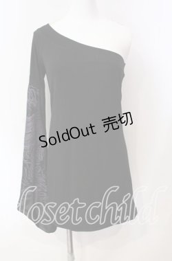 画像1: Qutie Frash / ワンショル龍ptトップス  ブラック O-25-08-23-005-QU-TO-OW-OS