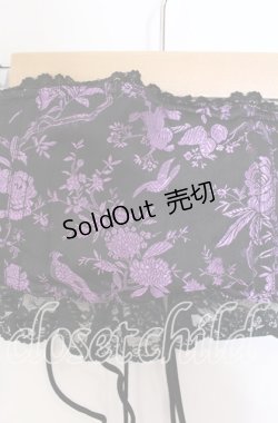 画像2: Qutie Frash / 和柄サテンコルセット  ブラック×パープル O-25-08-23-047-QU-TO-OW-OS