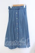 axes femme / サイド釦デニムロングスカート M アオ O-25-08-23-049-AX-SK-OW-OS