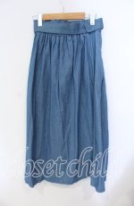 画像2: axes femme / サイド釦デニムロングスカート M アオ O-25-08-23-049-AX-SK-OW-ZT507 (2)