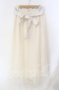 axes femme POETIQUE / シャイニーチュールレイヤードスカート M キナリ O-25-08-23-050-AX-SK-OW-OS