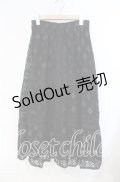 axes femme / 総レースティアードスカート M クロ O-25-08-23-052-AX-SK-OW-OS