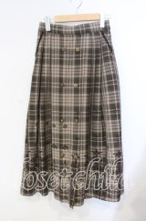 axes femme / フロッキーチェックスカート M ベージュ O-25-08-23-053-AX-SK-OW-OS