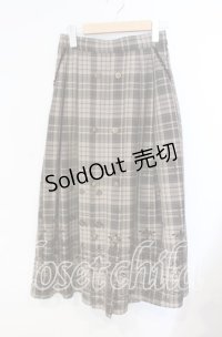 axes femme / フロッキーチェックスカート M ベージュ O-25-08-23-053-AX-SK-OW-OS