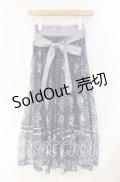 axes femme / フラワープリントレーススカート F アオ O-25-08-23-056-AX-SK-OW-OS