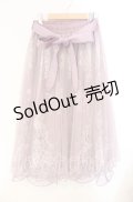 axes femme POETIQUE / リボン付レース×チュールスカート M ピンク O-25-08-23-057-AX-SK-OW-OS
