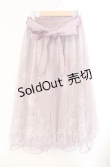 axes femme POETIQUE / リボン付レース×チュールスカート M ピンク O-25-08-23-057-AX-SK-OW-OS