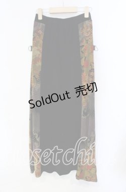 画像3: Qutie Frash / ドラゴンptちりめんロングスカート  ブラック O-25-08-23-062-QU-SK-OW-OS