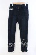 axes femme / レースデザインデニムパギンス S インディゴ O-25-08-23-071-AX-PA-OW-OS