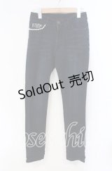 axes femme / レースデザインデニムパギンス S インディゴ O-25-08-23-071-AX-PA-OW-ZT507