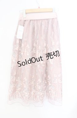 画像2: axes femme / モチーフエンブロイダリースカート M ピンク O-25-08-23-074-AX-TO-OW-OS