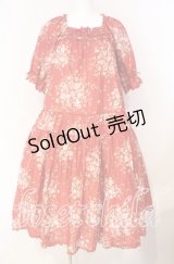 PINK HOUSE / フラワリィローズミディワンピース  アカ O-25-08-23-1007-LO-OP-OW-OS