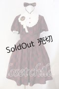 pink / Retro Idol ワンピース・カチューシャ XL ワイン O-25-08-23-1008-LO-OP-OW-OS