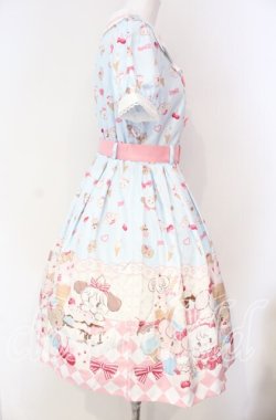 画像4: axes femme kawaii / mikko illustration × axes femme KAWAII ダイナーカフェワンピース M サックス O-25-08-23-1009-AX-OP-OW-OS