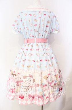 画像5: axes femme kawaii / mikko illustration × axes femme KAWAII ダイナーカフェワンピース M サックス O-25-08-23-1009-AX-OP-OW-OS