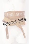 axes femme / 薔薇刺繍サッシュベルト  キャメル O-25-08-23-1010-AX-ZA-IG-OS