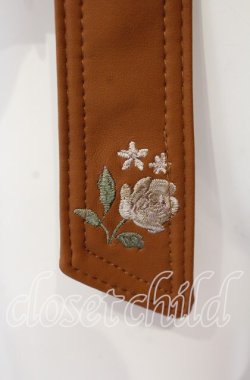 画像2: axes femme / 薔薇刺繍サッシュベルト  キャメル O-25-08-23-1010-AX-ZA-IG-OS