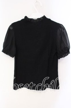 画像3: Bubbles / シフォン切り替えリブトップス F クロ O-25-08-23-1018-CA-TO-OW-OS