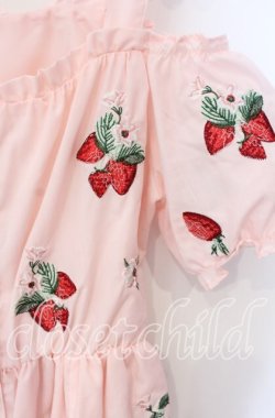 画像2: Ank Rouge / ストロベリー刺繍ワンピース M ピンク O-25-08-23-1023-CA-OP-OW-OS
