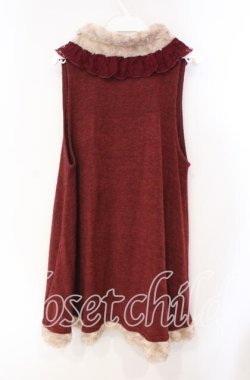 画像3: axes femme / カメオ使いニットノースリチュニ M ワイン O-25-08-23-1026-AX-TO-OW-OS