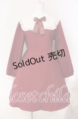 Amavel / ロゴリボンセーラーワンピース M ワイン O-25-08-23-1028-CA-OP-OW-OS