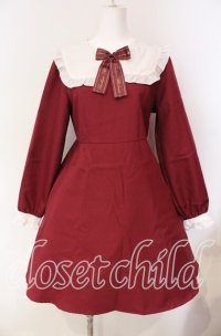 Amavel / ロゴリボンセーラーワンピース M ワイン O-25-08-23-1028-CA-OP-OW-OS