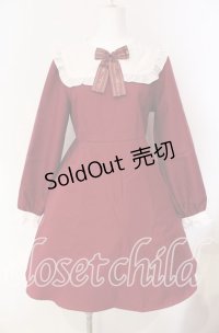 Amavel / ロゴリボンセーラーワンピース M ワイン O-25-08-23-1028-CA-OP-OW-OS