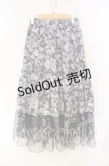 axes femme / フルールPTティアードスカート F クロ O-25-08-23-076-AX-SK-OW-OS