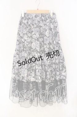 画像1: axes femme / フルールPTティアードスカート F クロ O-25-08-23-076-AX-SK-OW-OS