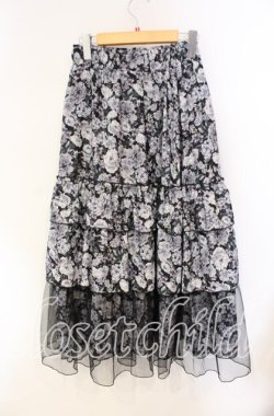 画像2: axes femme / フルールPTティアードスカート F クロ O-25-08-23-076-AX-SK-OW-OS