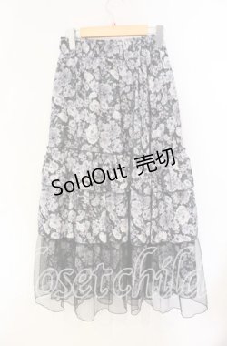 画像2: axes femme / フルールPTティアードスカート F クロ O-25-08-23-076-AX-SK-OW-OS