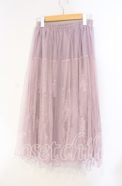 画像2: axes femme / レーシーチュールスカート M ピンク O-25-08-23-077-AX-SK-OW-OS