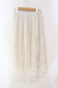 axes femme / レーシーチュールスカート M キナリ O-25-08-23-078-AX-SK-OW-OS
