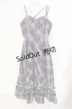 画像1: axes femme / タータンチェックジャンスカ F パープル O-25-08-23-084-AX-OP-OW-OS