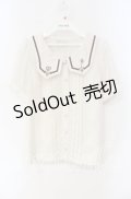axes femme POETIQUE / メルヘン刺繍レースタイ付ブラウス S キナリ O-25-08-23-086-AX-BL-OW-OS