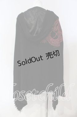 画像3: Qutie Frash / フードポンチョ  ブラック×レッド O-25-08-23-008-QU-TO-OW-OS