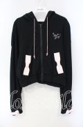 Angelic Pretty / ハートワッペンBunnyパーカー  クロ O-25-08-23-093-AP-TO-OW-OS