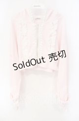 Ank Rouge / フリフリレースショートパーカー M ピンク O-25-08-23-094-CA-TO-OW-OS