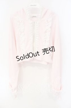 画像1: Ank Rouge / フリフリレースショートパーカー M ピンク O-25-08-23-094-CA-TO-OW-OS