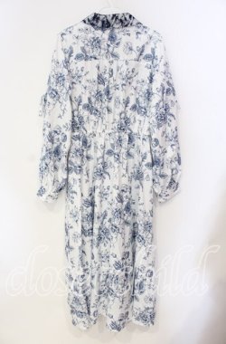 画像3: axes femme NOSTALGIE / ドローイングフラワー柄ワンピース F ブルー O-25-08-23-097-AX-OP-OW-OS
