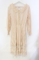 画像1: axes femme / 総レースワンピース M ピンクベージュ O-25-08-23-099-AX-OP-OW-ZT513 (1)